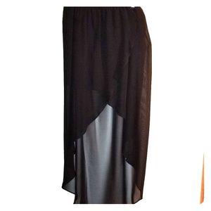 H&M Black Hi Low Skirt Size 10